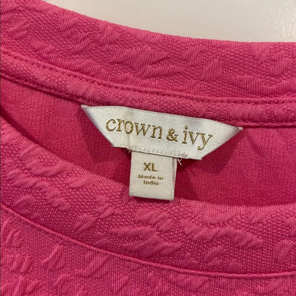 Crown & Ivy Womens Short Sleeve Blouse XL - Picture 2 of 6